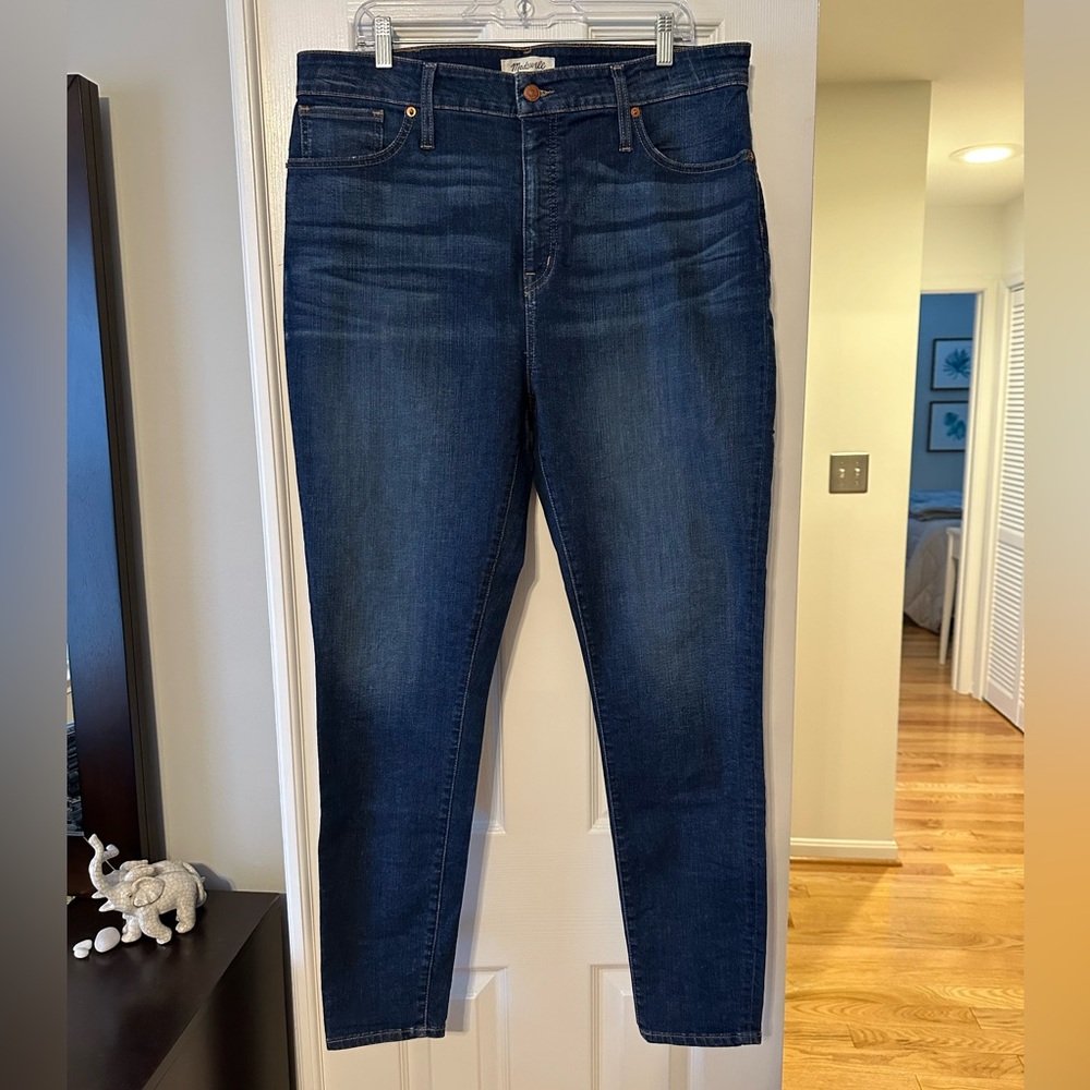 TALL madewell curvy high rise skinny